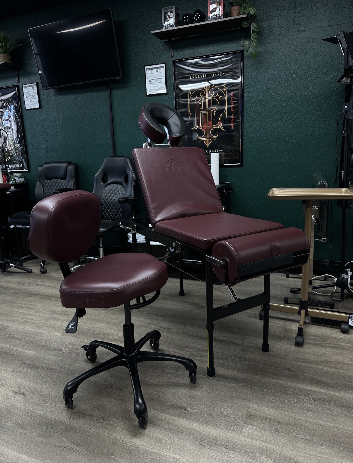 Ernesto Torres tattoo studio — private workspace in Ventura County, California